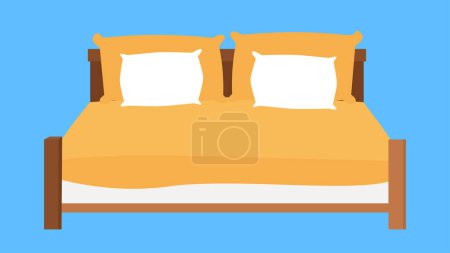 Ilustración de Cama con almohadas vector ilustración diseño - Imagen libre de derechos