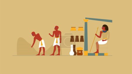 Photo for Egyptian people, colorful illustration - Royalty Free Image