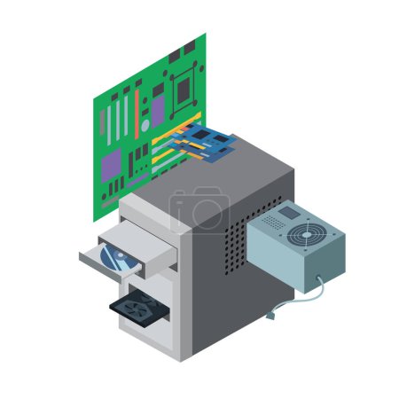 Ilustración de Computer and appliances. vector illustration. - Imagen libre de derechos