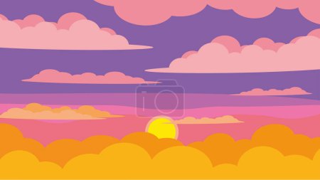 Illustration for Abstract colorful sky, art background illustration - Royalty Free Image