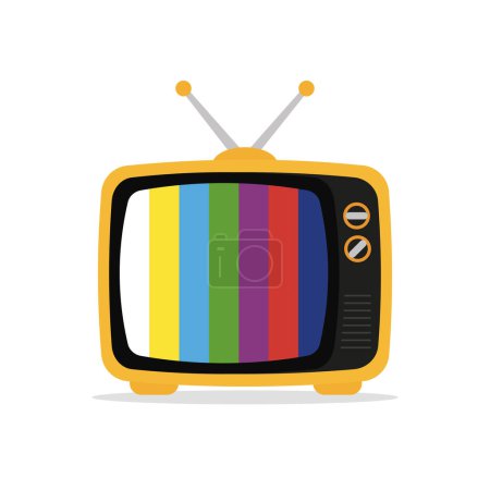 Photo for Retro tv icon. cartoon illustration of old television vector icons for web - Royalty Free Image