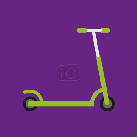 Illustration for Scooter icon. flat style. vector illustration - Royalty Free Image
