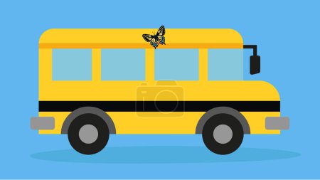 Illustration for School bus icon. vector illustration - Royalty Free Image