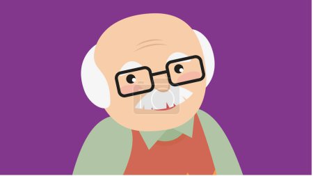Illustration for Flat design of an old man - Royalty Free Image