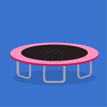 Illustration for Trampoline flat icon. Vector illustration of a trampoline. - Royalty Free Image