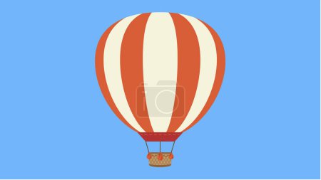 Ilustración de Icono del globo aerostático. ilustración plana de los iconos vectoriales de papel volador para el diseño web - Imagen libre de derechos
