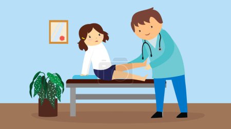 Illustration for Doctor and patient in hospital vector illustration design - Royalty Free Image