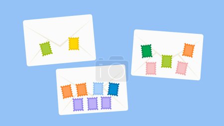 Photo for Vector illustration of a set of envelope icons - Royalty Free Image
