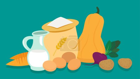 Photo for Healthy food concept with icon design, vector illustration 10 eps graphic. - Royalty Free Image