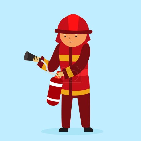 Téléchargez les illustrations : Illustration vectorielle du pompier - en licence libre de droit