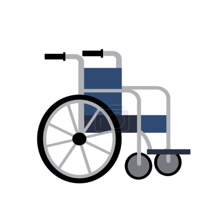 Téléchargez les illustrations : Icône de fauteuil roulant. dessin animé d'illustration vectorielle de vélo handicapé isolé sur fond blanc - en licence libre de droit