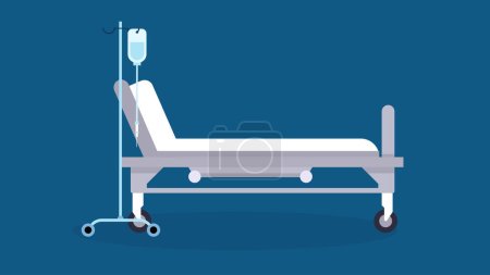 Illustration for Hospital bed icon. flat illustration of stretcher vector symbol for web design - Royalty Free Image