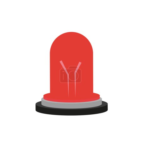Illustration for Police icon. flat illustration of alert bell vector icons for web - Royalty Free Image
