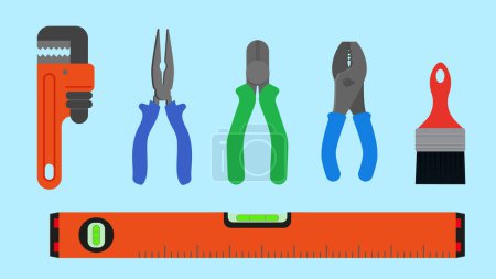 Illustration for Set of various tools , vector illustration - Royalty Free Image