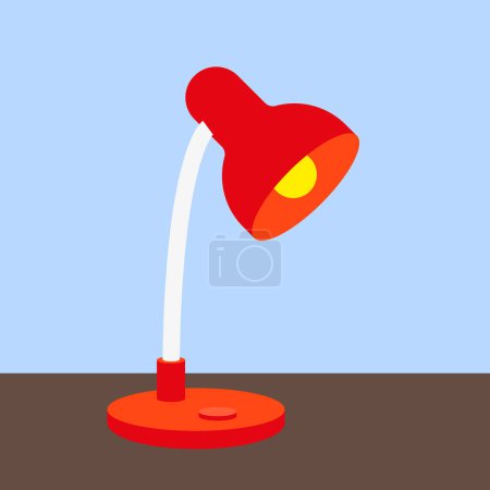 Illustration for Lamp on table, vector illustration - Royalty Free Image