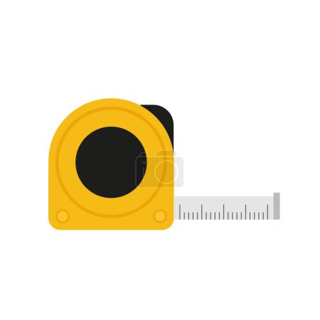 Illustration for Vector flat icon of tape measure - Royalty Free Image