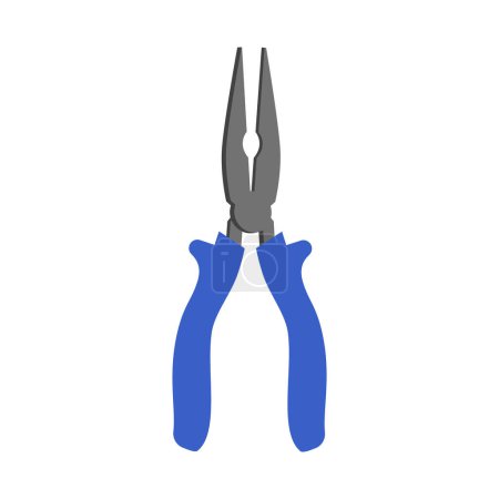 Illustration for Pliers tool isolated icon white background vector illustration - Royalty Free Image