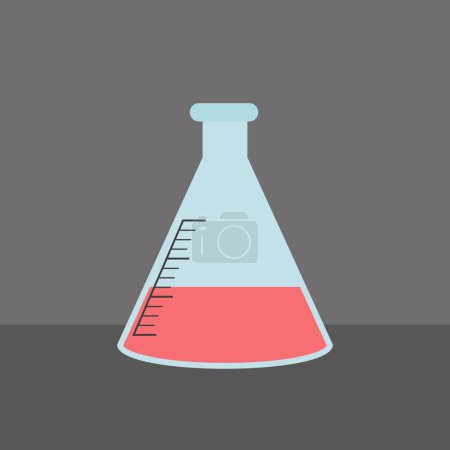 Illustration for Laboratory flask with a liquid - Royalty Free Image