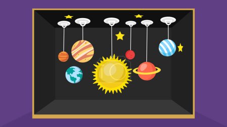 Illustration for Set of planets system in the box - Royalty Free Image