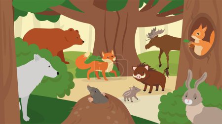 Ilustración de Animal salvaje dibujos animados diseño de vectores, ilustración de vectores - Imagen libre de derechos