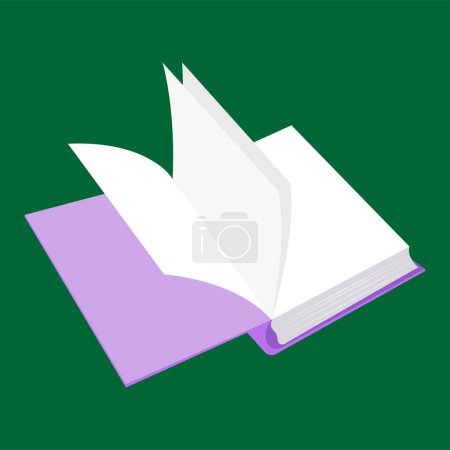 Ilustración de Abre el icono del libro. Ilustración plana del icono del libro abierto para el diseño web - Imagen libre de derechos