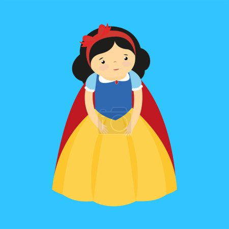 Téléchargez les illustrations : Snow White, a girl from a fairy tale - en licence libre de droit