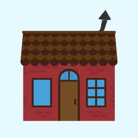 Illustration for House icon design, vector illustration eps10 graphic. Flat design - Royalty Free Image
