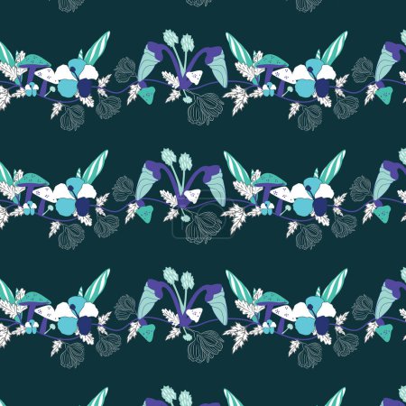 Illustration for Blooming Garden seamless vector pattern. - Royalty Free Image