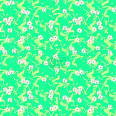 Shibori with flowers seamless vector pattern