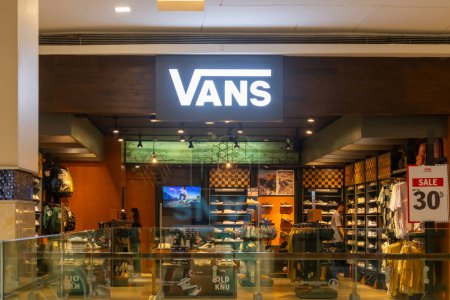 Photo for Jakarta, Indonesia - April 18, 2024: Front view of Vans store in Kota Kasablanka shopping mall at South Jakarta, Indonesia - Royalty Free Image