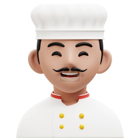 Photo for Chef 3D Profession Avatars Illustrations - Royalty Free Image