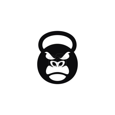 Illustration for Gorilla Fitness Gym Logo Vector Template - Royalty Free Image
