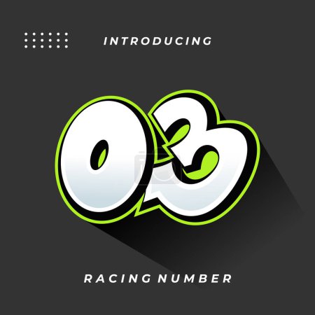 Premium Racing Number Vector Template