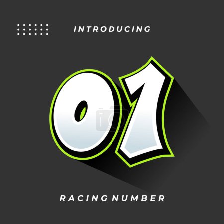 Premium Racing Number Vector Template