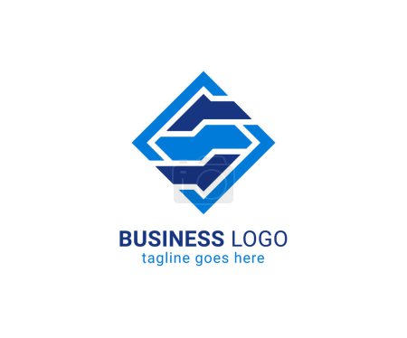 Creative modern logo design for business. Logo design for business with blue color. Modern blue business logo.