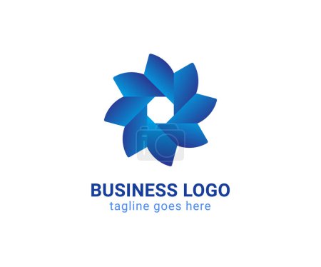 Diseño moderno del logotipo azul para los negocios. Diseño de logotipo minimalista para negocios corporativos.
