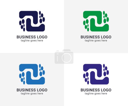 Téléchargez les illustrations : Conception de logo pour toutes les entreprises créatives. Conception de logo coloré avec différentes variations de couleur. - en licence libre de droit