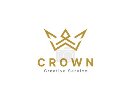 Illustration for Crown agency group vector logo template for corporate business - Royalty Free Image