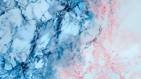 Capturing the delicate interplay of color and form, this image features a canvas of icy blues and blushing pinks that resemble frosted winter scenery.
