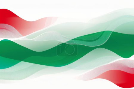Abstract design of soft, undulating waves in a calming blend of green and pink gradients