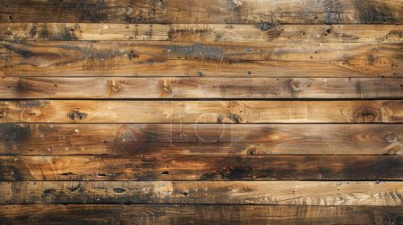 This photo captures the rustic beauty of aged wooden planks, highlighted by weathered textures, stains, and signs of wear.
