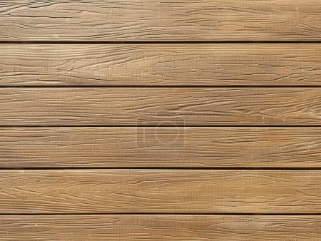 Cette image capture la beauté uniforme des planches de bois brun clair posées côte à côte, chacune marquée d'un motif de grain uniforme..