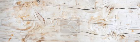 Cette image grand format capture la beauté brute des planches de bois blanchi. Les motifs riches en grains et les imperfections éparses créent une texture visuelle unique qui témoigne du processus de vieillissement naturel et du charme robuste du bois..