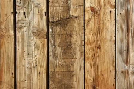 Dieses Bild zeigt eine Nahaufnahme von zerklüfteten Holzbrettern, reich an Details mit natürlichen Unvollkommenheiten und unterschiedlichen Texturen..