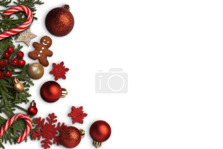 Téléchargez les photos : Fond blanc isolé ornement de Noël - en image libre de droit