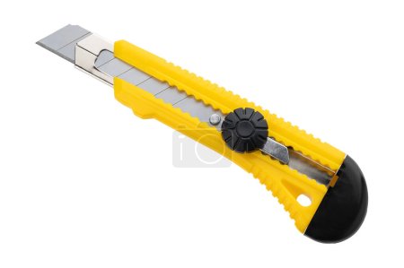 Photo for Segmented blade or snap-off blade utility knife isolated on white with clipping path - Royalty Free Image