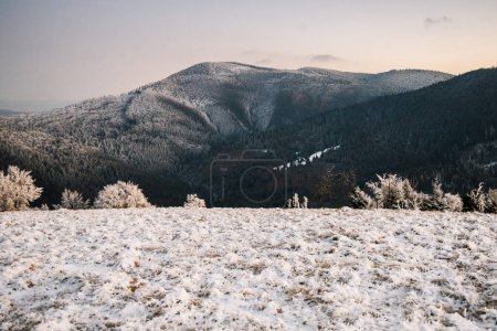 Foto per Incredibile vista panoramica natura delle montagne in inverno - Immagine Royalty Free