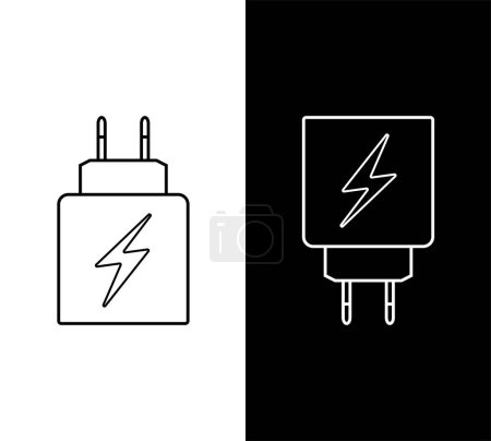 Téléchargez les photos : Smartphone charger icon. smartphone charger head adapter symbol. vector illustration. - en image libre de droit