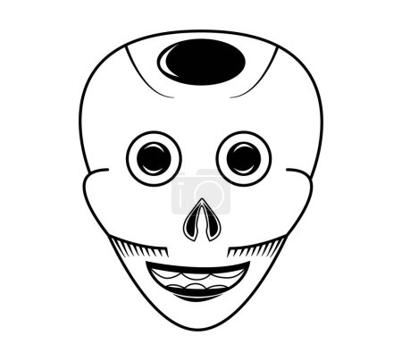 Ilustración de Vector alien head icon. aliens in universe on white background - Imagen libre de derechos