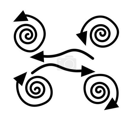 Téléchargez les photos : Arrow icon set. arrow spiral symbol. vector illustration. - en image libre de droit